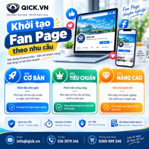 Khởi tạo Fan Page theo nhu cầu